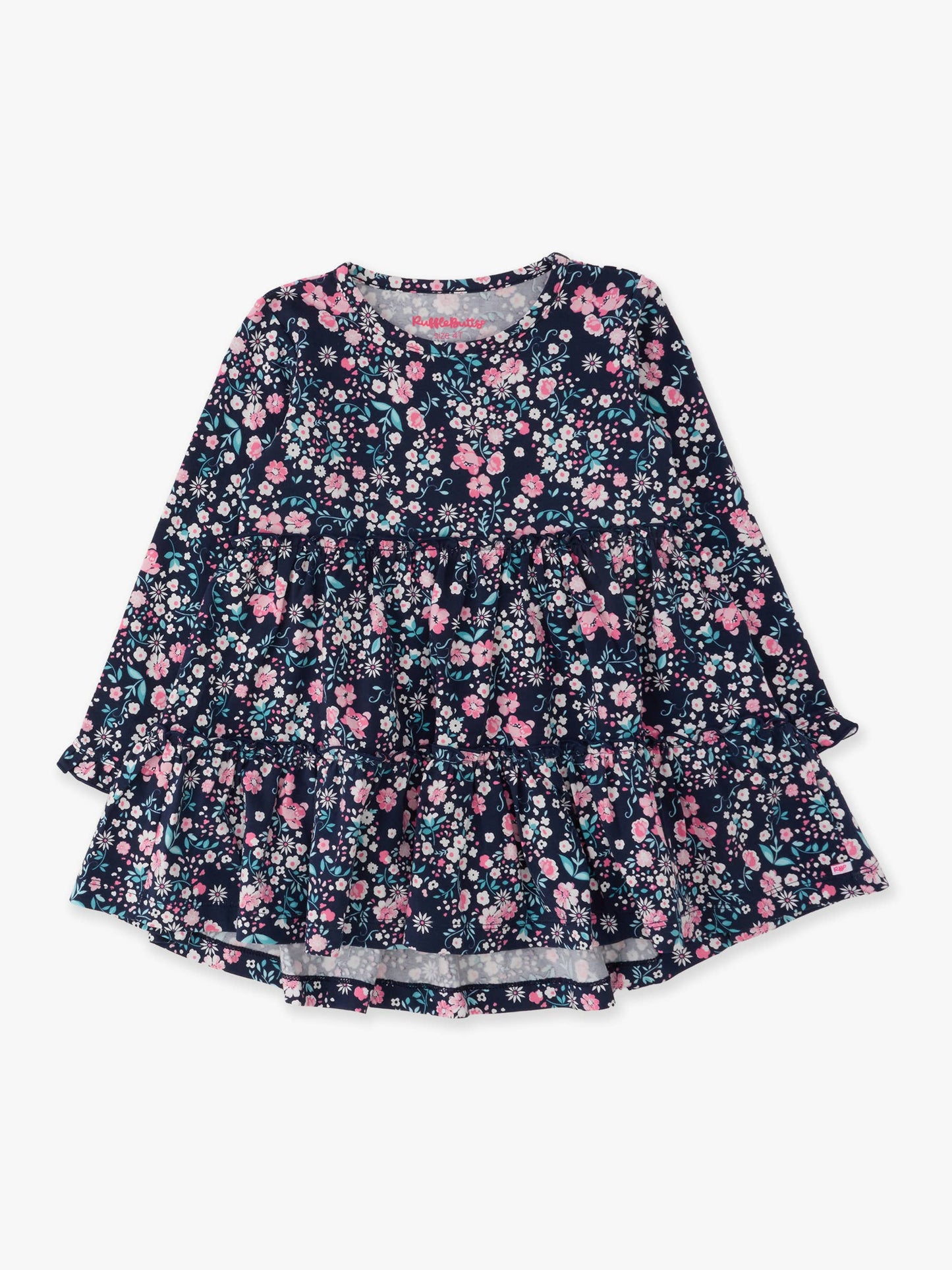 Girls Moonlit Meadow Knit Ruffle Tiered Tunic Top