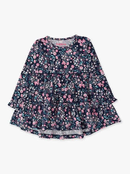 Girls Moonlit Meadow Knit Ruffle Tiered Tunic Top