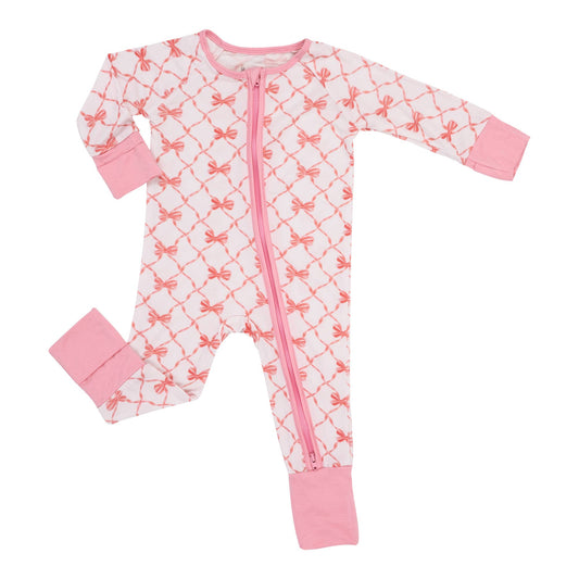 Beautiful Bows 2-Way Zipper Romper