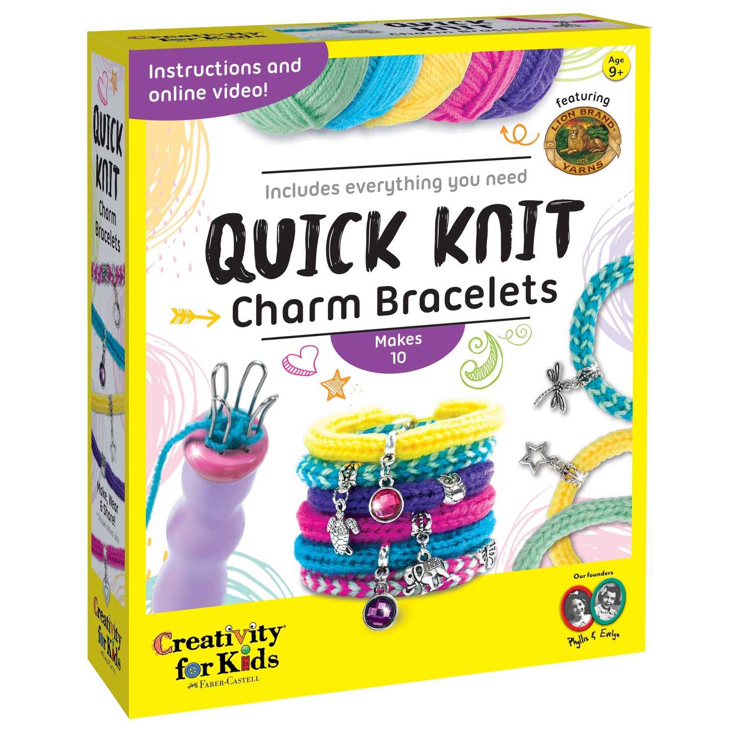 Quick Knit Charm Bracelets DIY Craft Kit for Kids