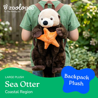 Sea Otter 20"  Plush Animal Backpack
