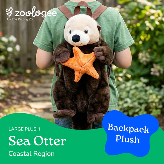 Sea Otter 20"  Plush Animal Backpack