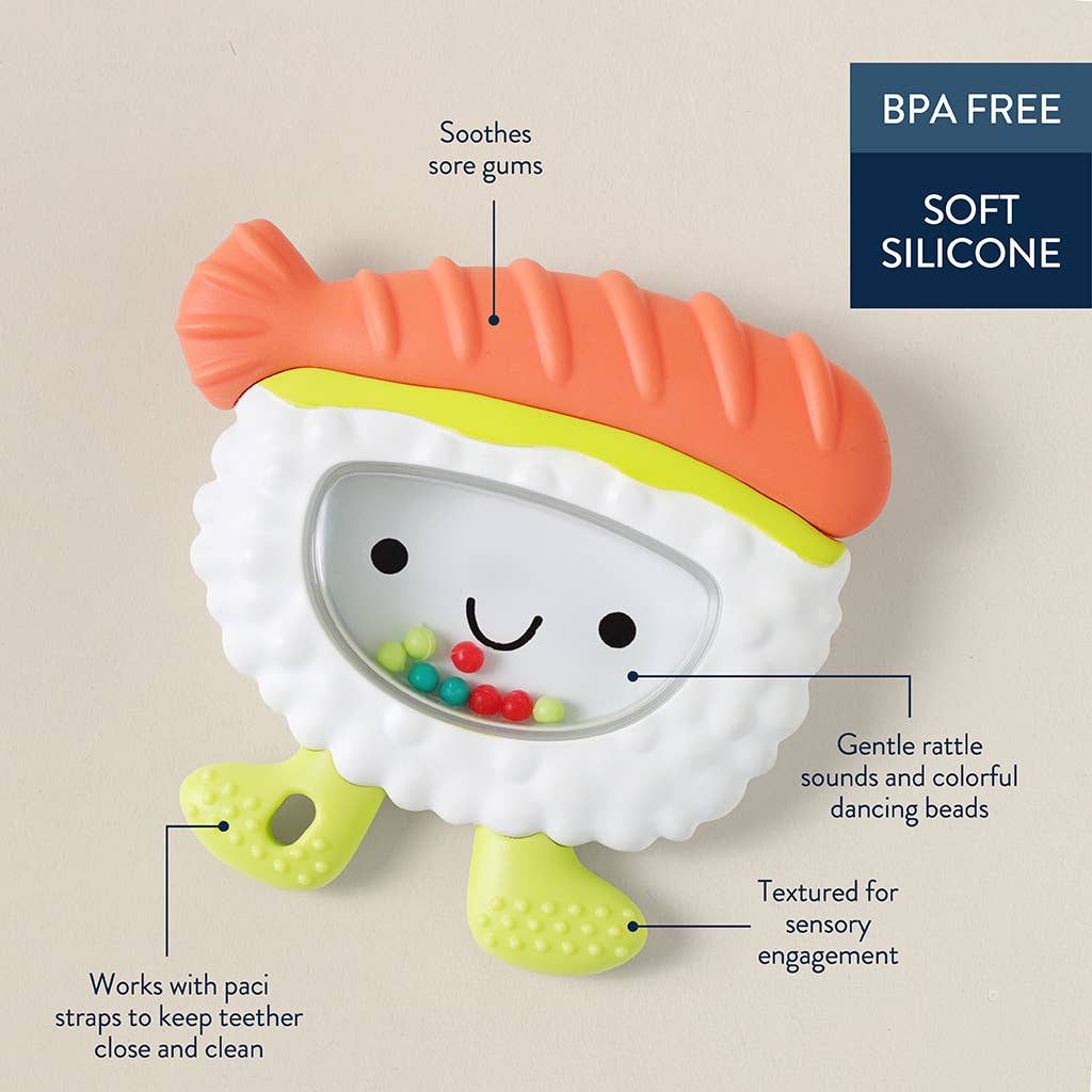 *NEW OPTION* Sweetie Shake Plus™ - Teething + Rattle Toy: Croissant