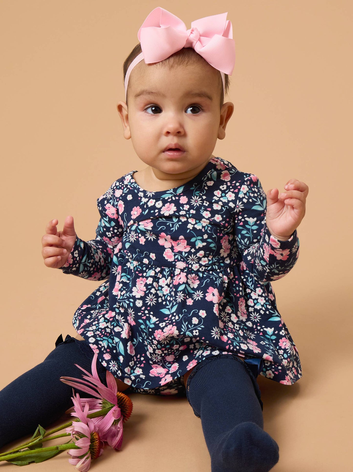 Baby Girls Moonlit Meadow Knit Long Sleeve Twirl Top & Ruffle Bloomer Set
