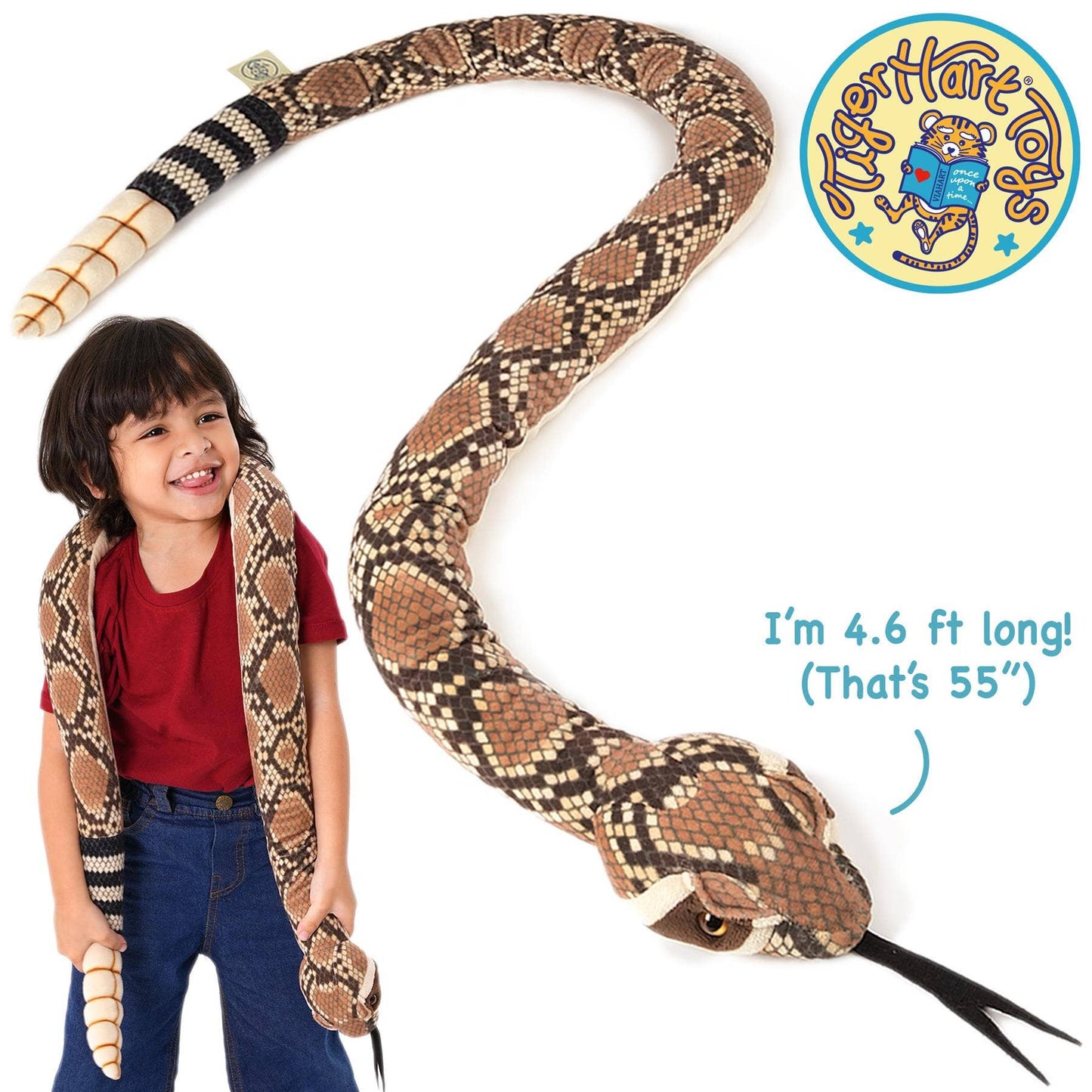 Rambo The Rattlesnake - 55 Inch Stuffed Animal Plush