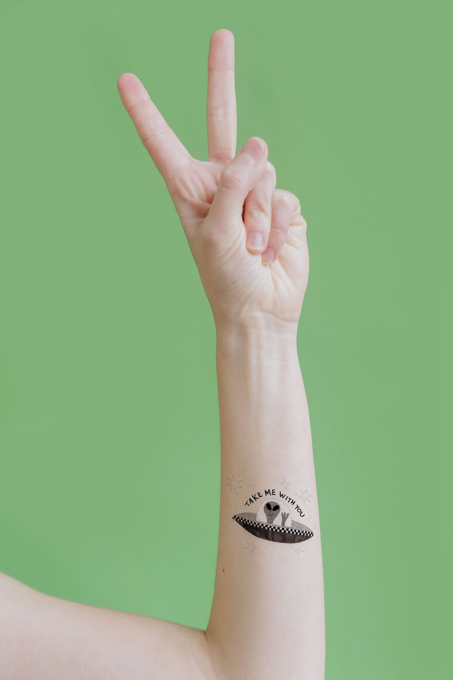 Take Me With You GID Tattoo Pair