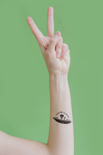 Take Me With You GID Tattoo Pair