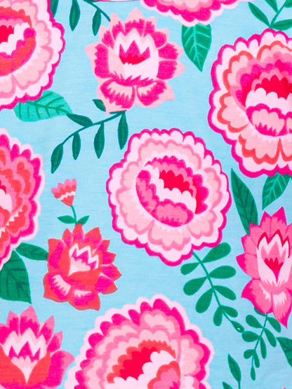 Girls Bright Blossoms Ruffle Flare Pants