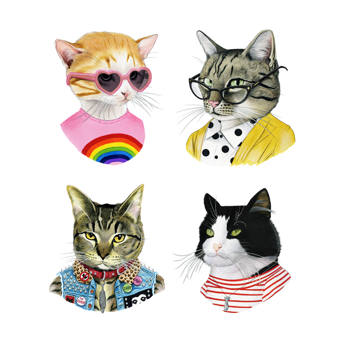 Cat Club Tattoo Set