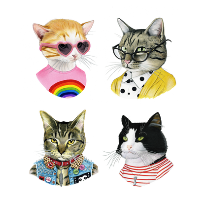 Cat Club Tattoo Set