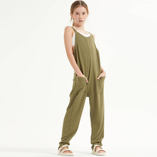 Drop Crotch Sleeveless Jumpsuit