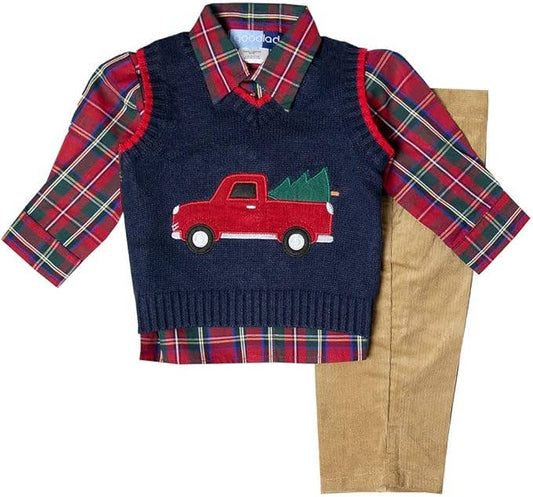 Tree Truck Sweater Vest Set