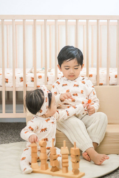 Brown Bear | Kids' Organic Raglan Hoodie