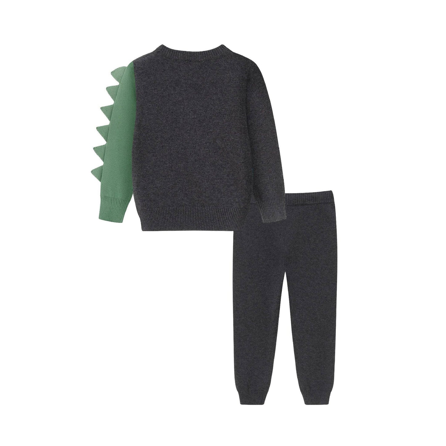 Sweater Set | Charcoal Dinosaur