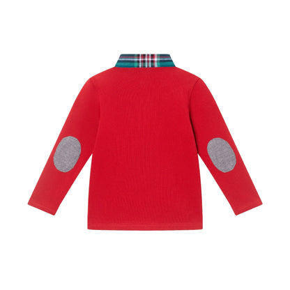 Kids Red Holiday Christmas Polo Set