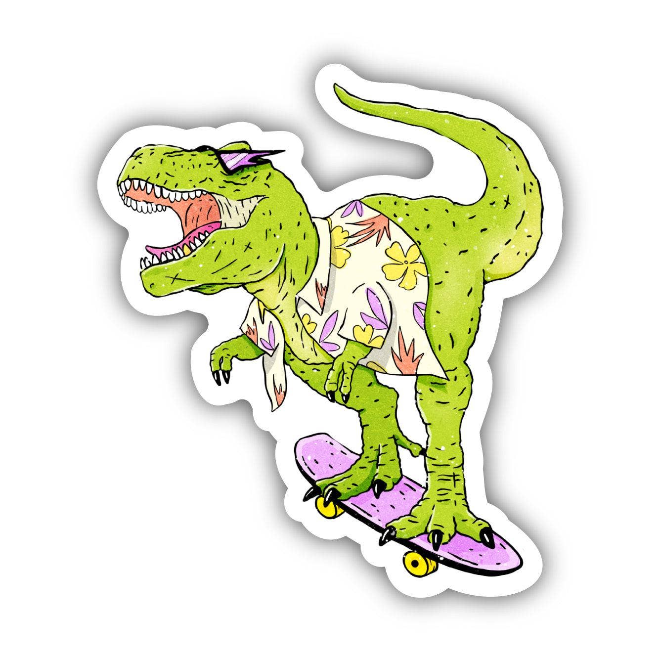 Big Moods - Rad Skateboard T-Rex Dinosaur Sticker