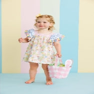 Mud Pie Baby Girls Tassel Gauze Bunny Dress