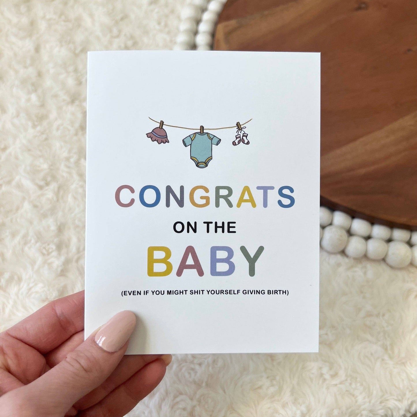 Big Moods - "Congrats On The Baby" Baby Shower Card