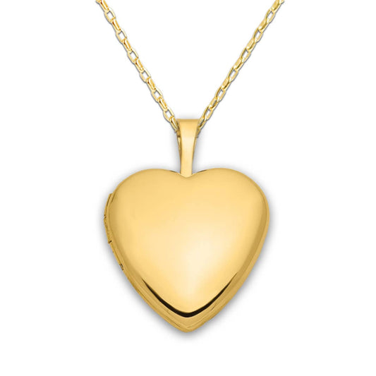 14K Gold-Plated Heart Locket for Little Girls and Kids