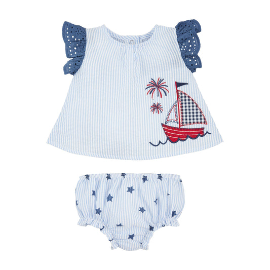 Mud Pie Baby-Girls sailboat set