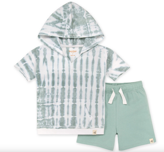 Tie Dye Hoodie and Shorts Set