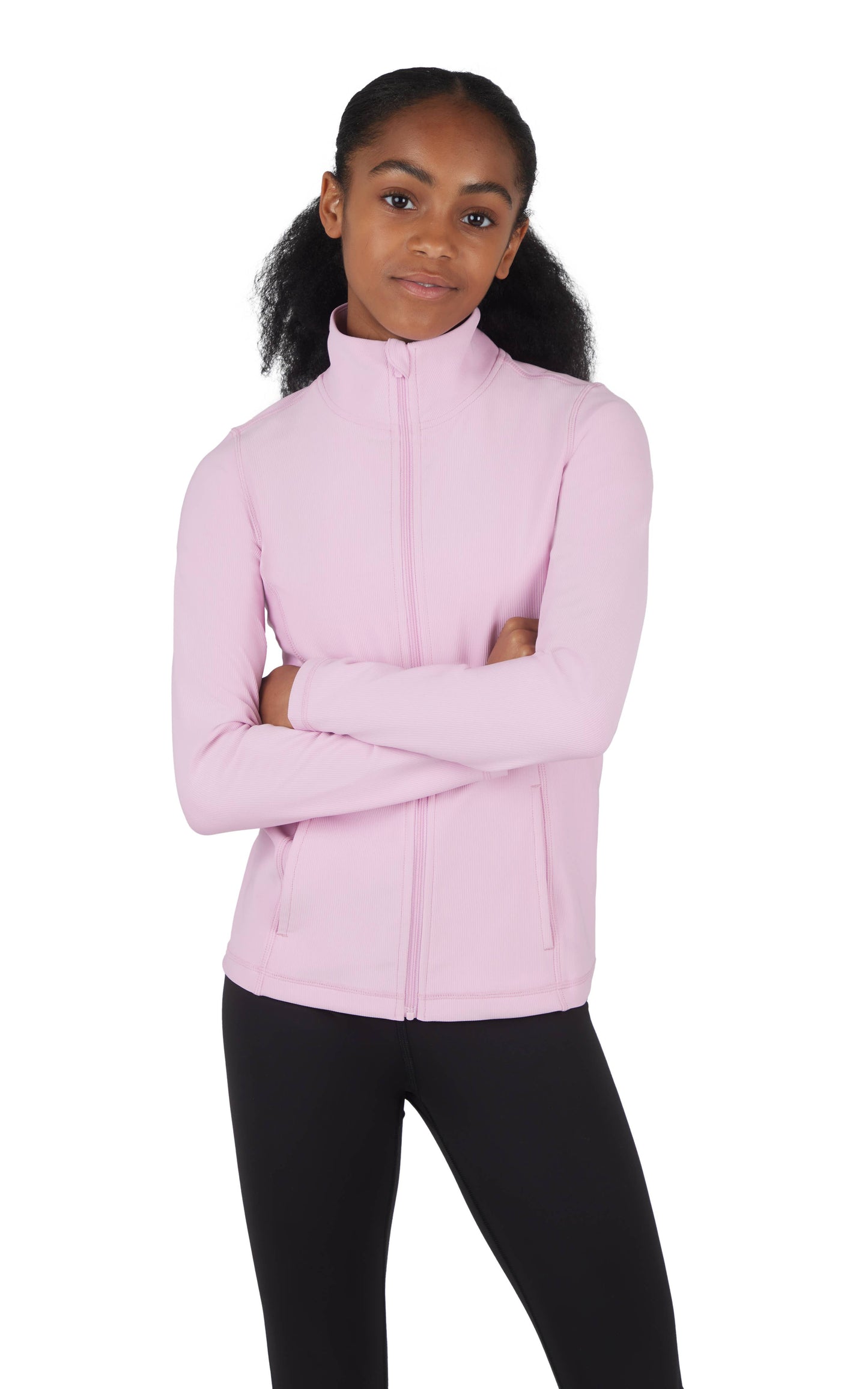 Rib Zipper Everyday Athletic Jacket