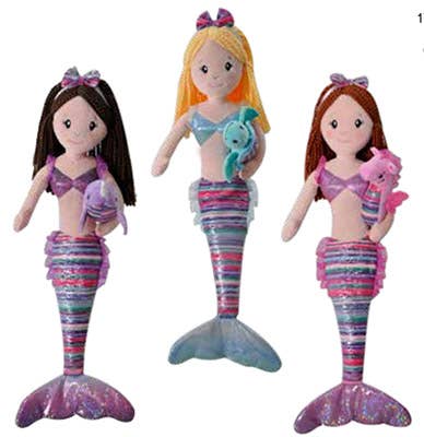 The Petting Zoo - 17" Boho Mermaids & Sealife Assortment