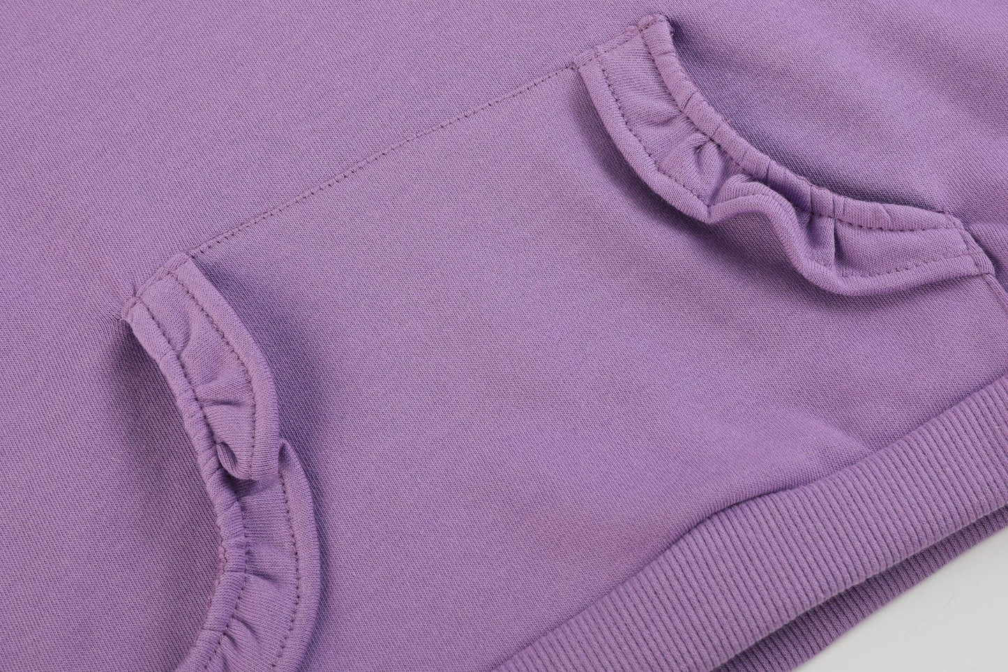 Purple Ruffle Sweatshirt with Jogger Pant Set