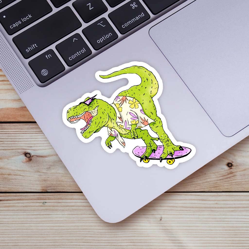 Big Moods - Rad Skateboard T-Rex Dinosaur Sticker