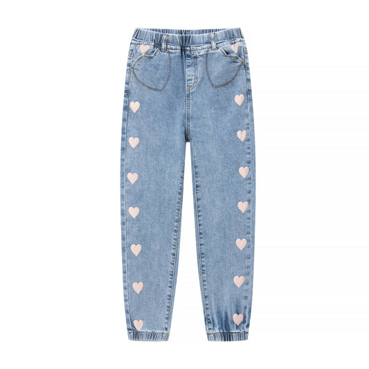 Heart Denim Joggers