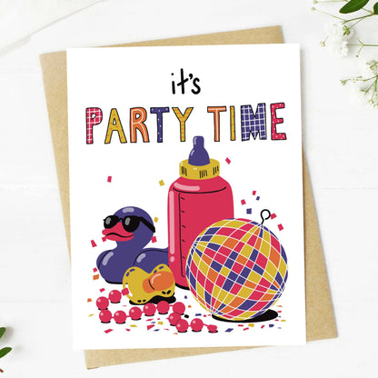 Big Moods - "It's Party Time" Baby Card