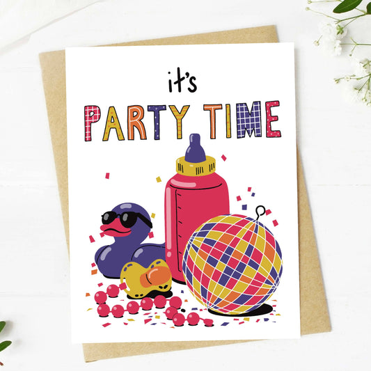 Big Moods - "It's Party Time" Baby Card