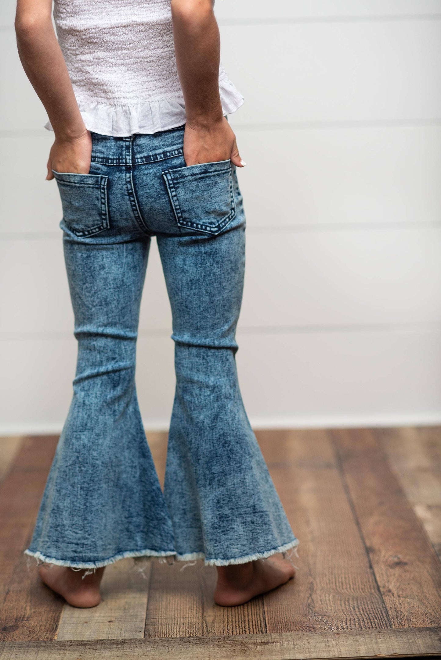 Faded Flare Denim Pants