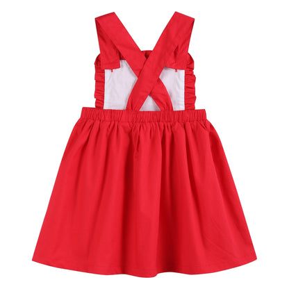 Red Ruffle Jumper Dress