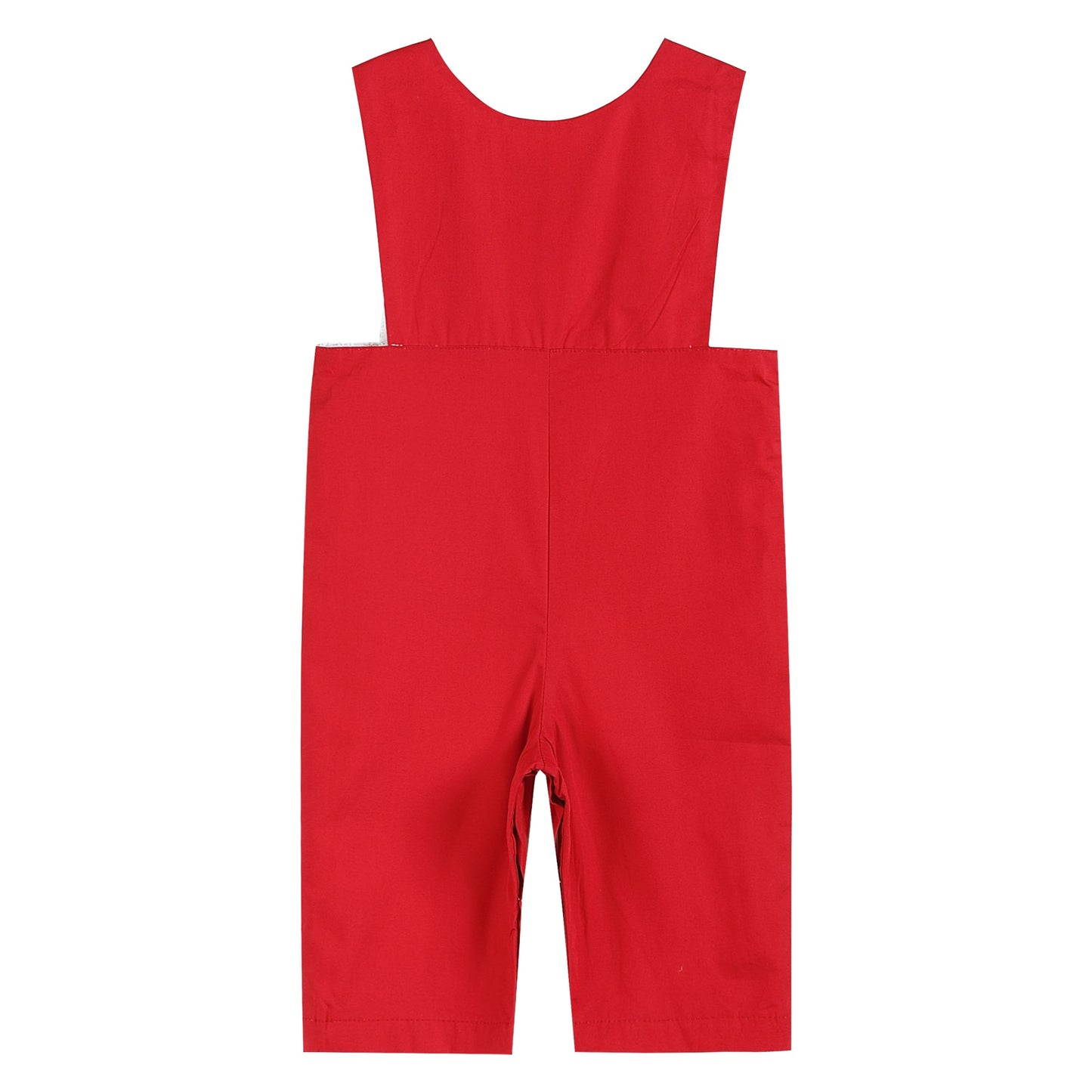 Red & White Santa Smocked Overalls