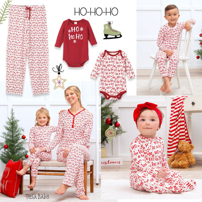 Christmas Bamboo Kids' Pajama Set Ho-Ho-Ho