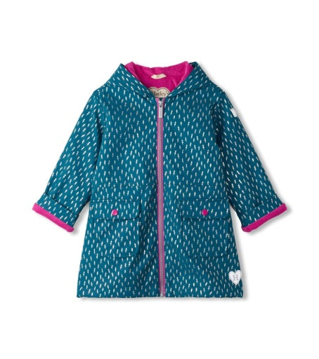 Mini Lightening Bolt Peplum Raincoat